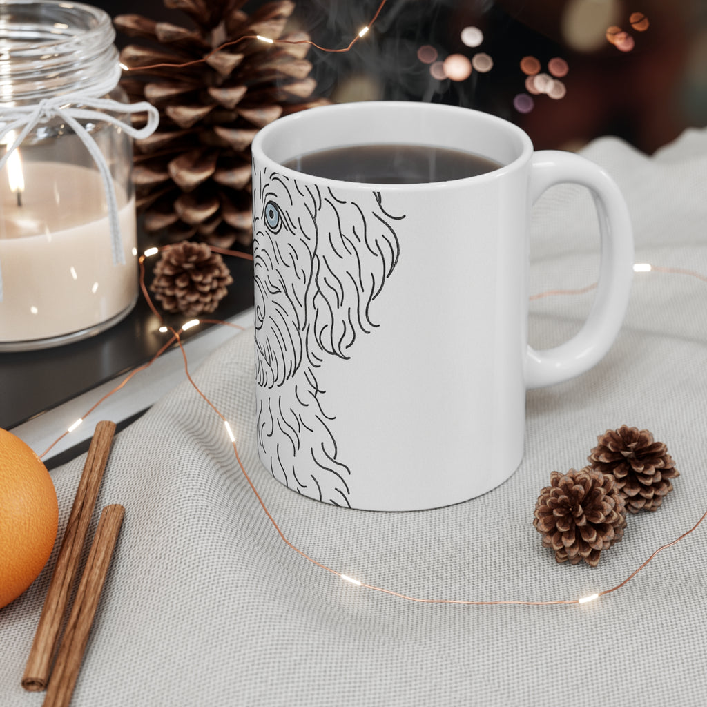 Aussiedoodle Fine Line Mug | Les Ruffs