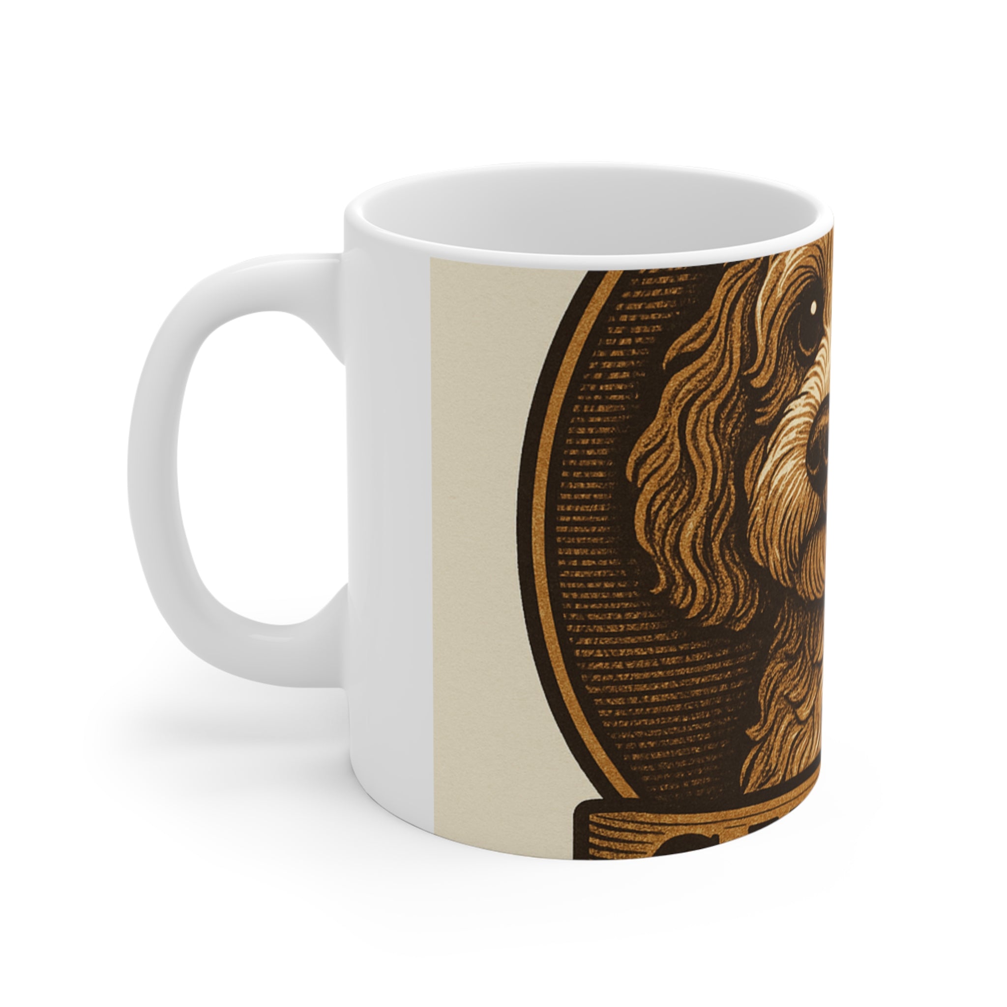 Cavapoo Vintage Badge Mug | Les Ruffs