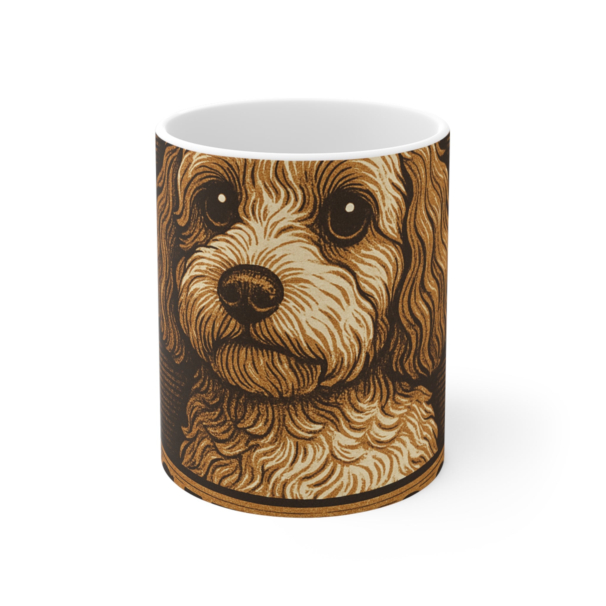 Cavapoo Vintage Badge Mug | Les Ruffs