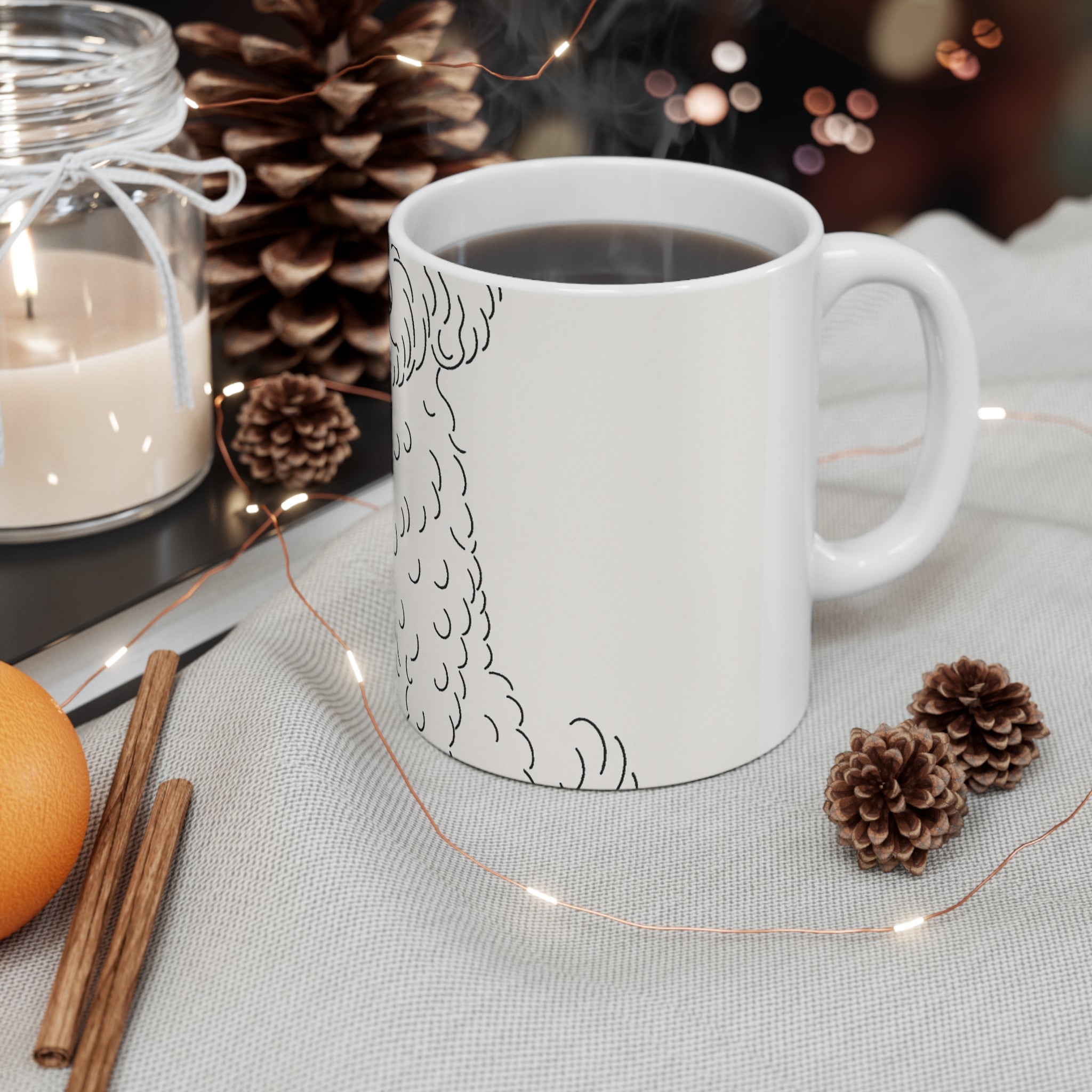 Sheepadoodle Fine Line Mug | Les Ruffs
