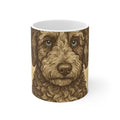 Aussiedoodle Vintage Badge Mug | Les Ruffs