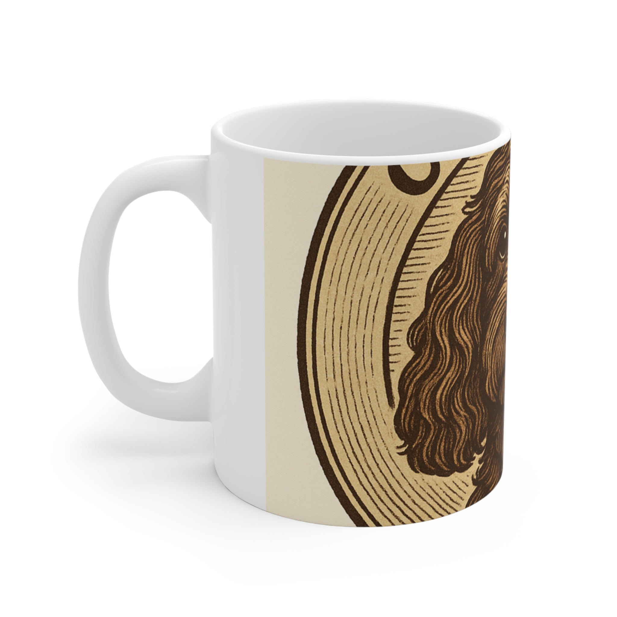 Cockapoo Vintage Badge Mug | Les Ruffs