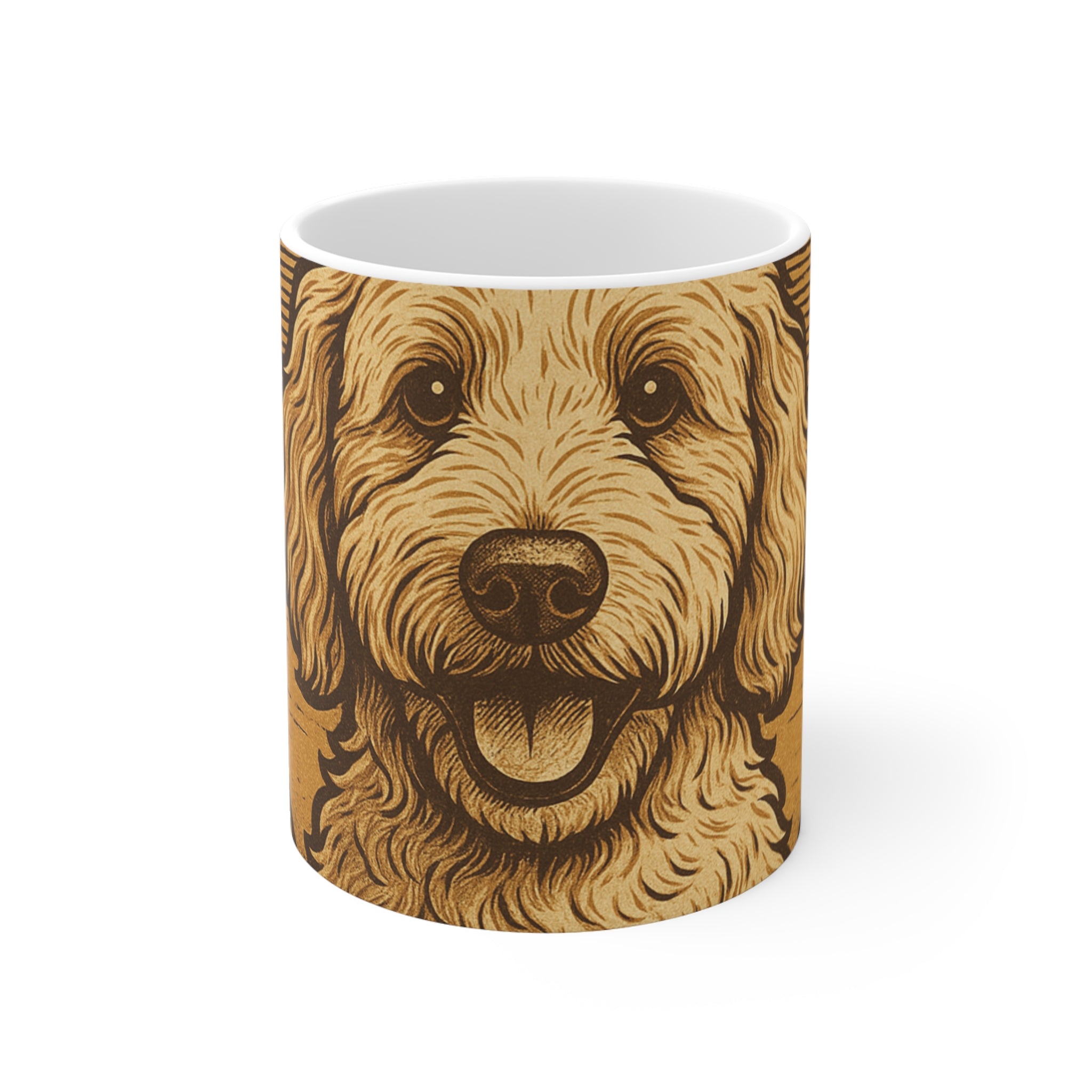 Goldendoodle Vintage Badge Mug | Les Ruffs