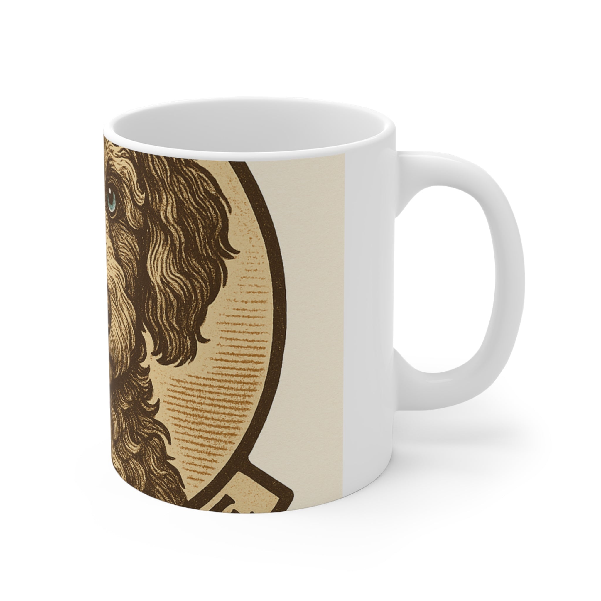 Aussiedoodle Vintage Badge Mug | Les Ruffs