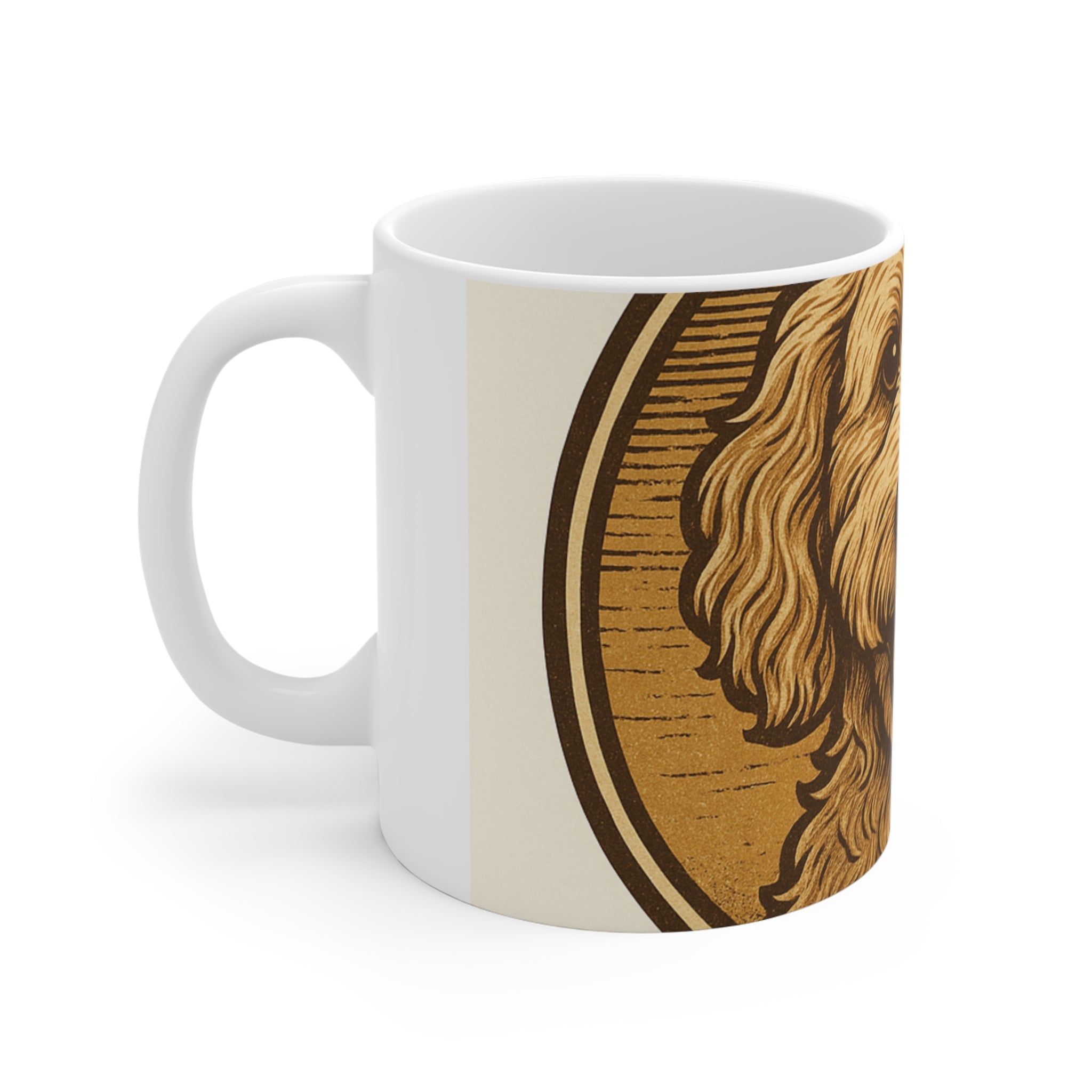 Goldendoodle Vintage Badge Mug | Les Ruffs