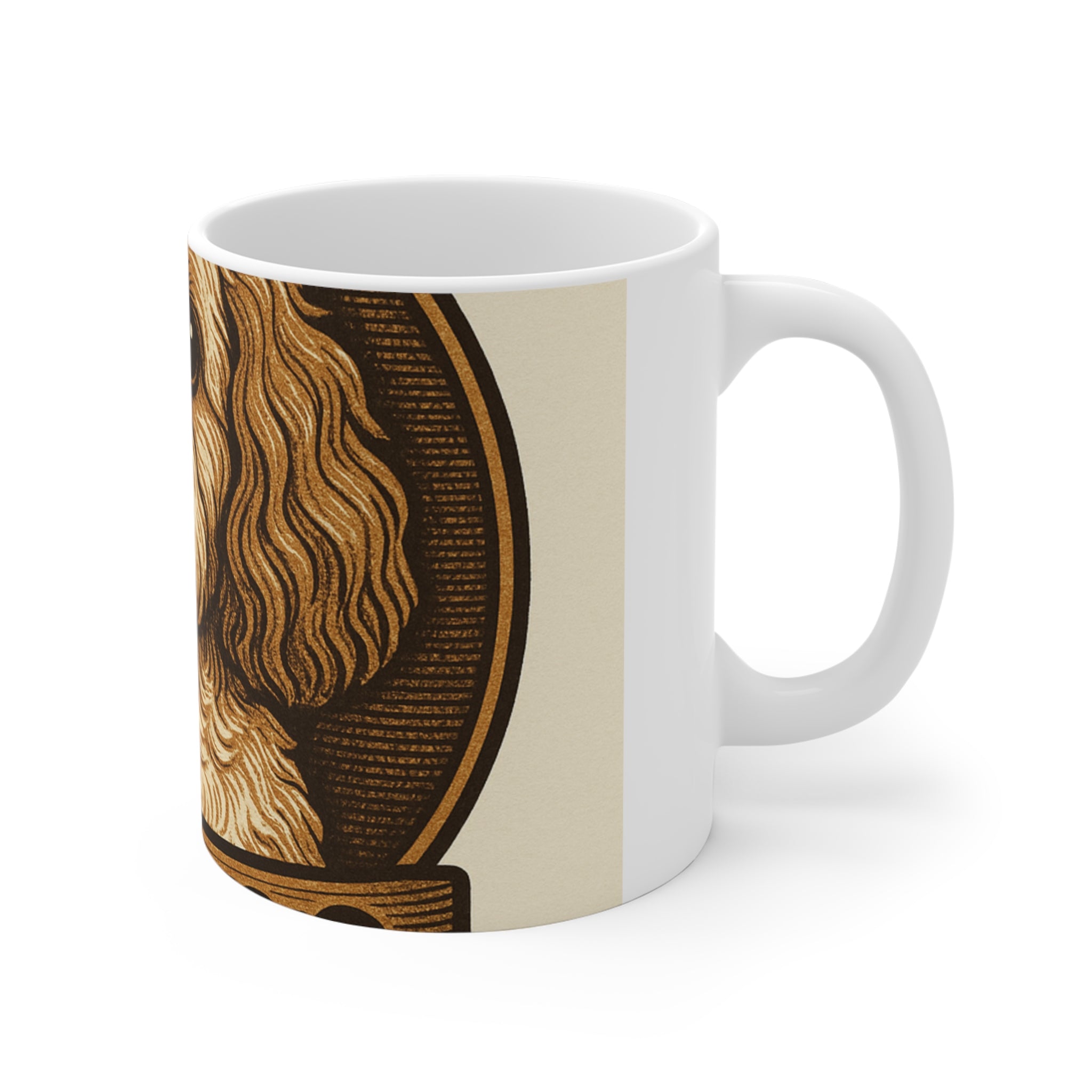 Cavapoo Vintage Badge Mug | Les Ruffs