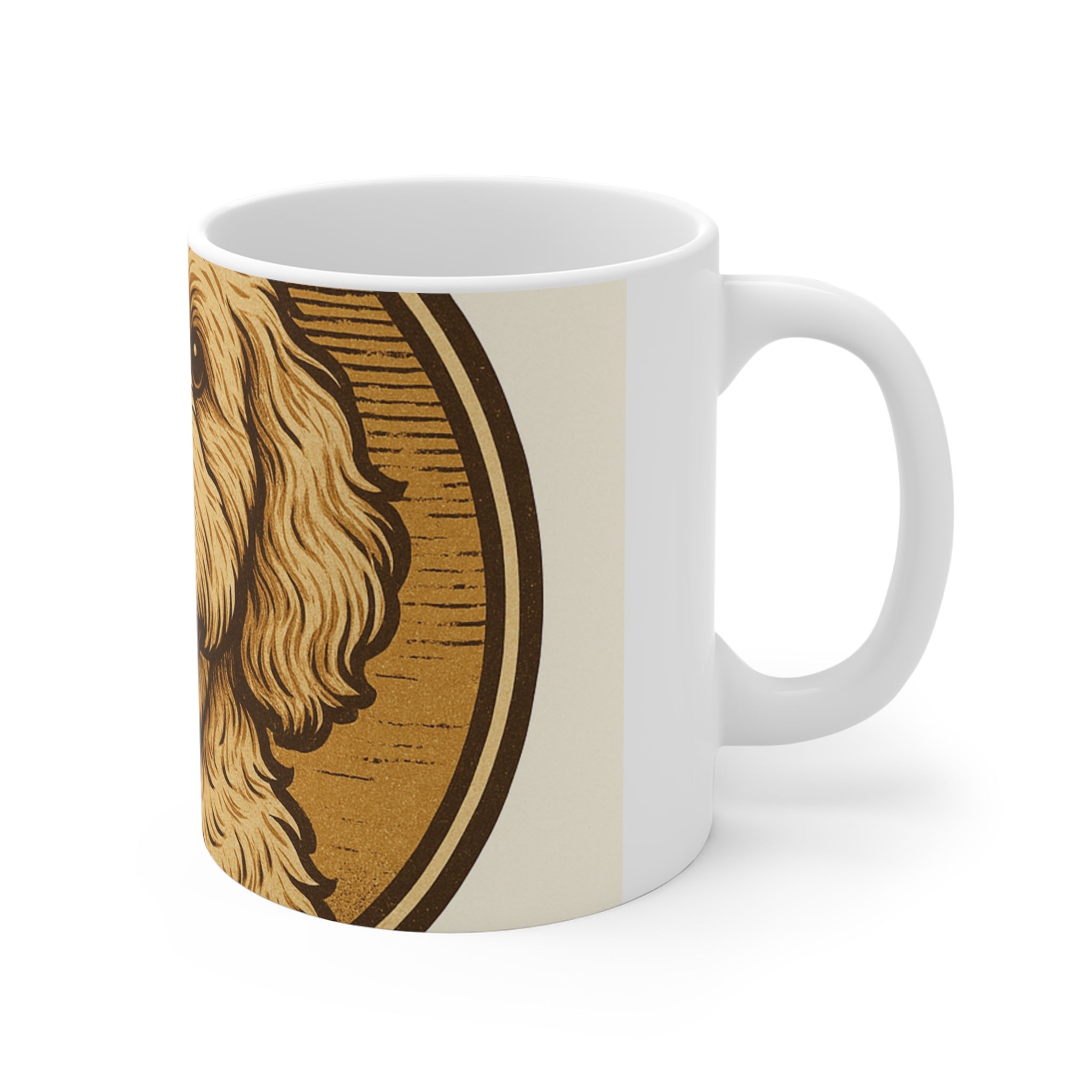 Goldendoodle Vintage Badge Mug | Les Ruffs