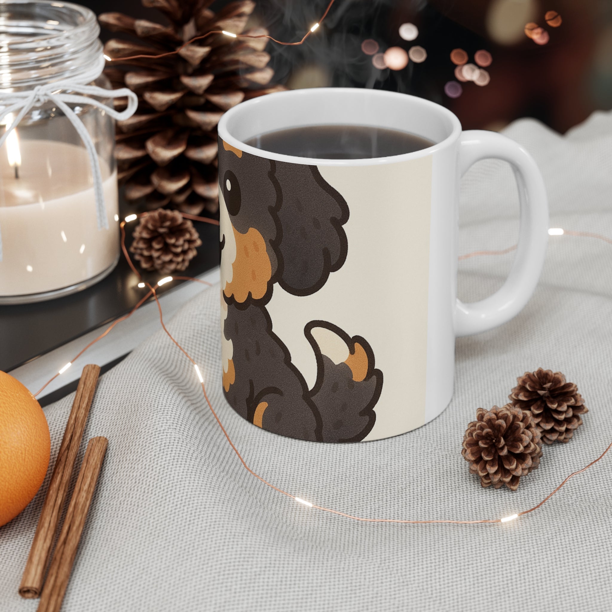 Bernedoodle Cartoon Mug | Les Ruffs
